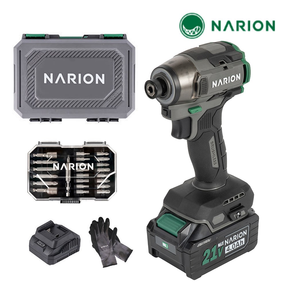 나리온 21V 충전 임팩드릴 NJK-219 전동드릴 고급비트세트+고급장갑 풀세트 149,000원