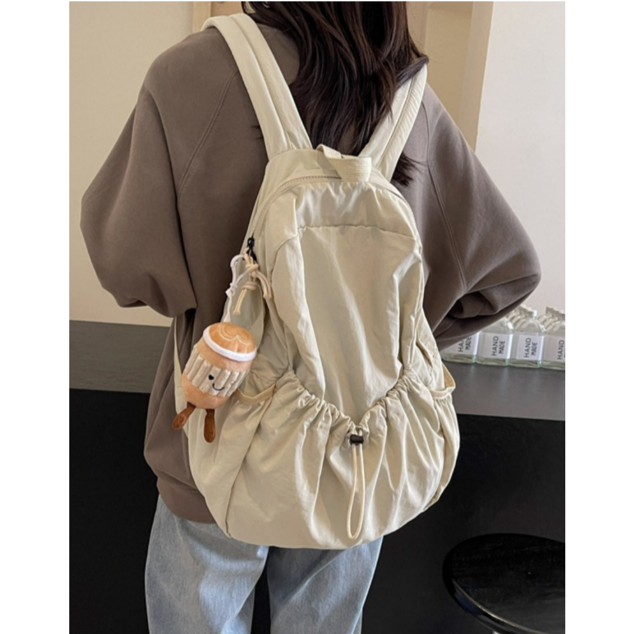 라꼼 여성 가벼운 데일리 신학기 경량 바스락 수납 포켓 백팩 36,000원