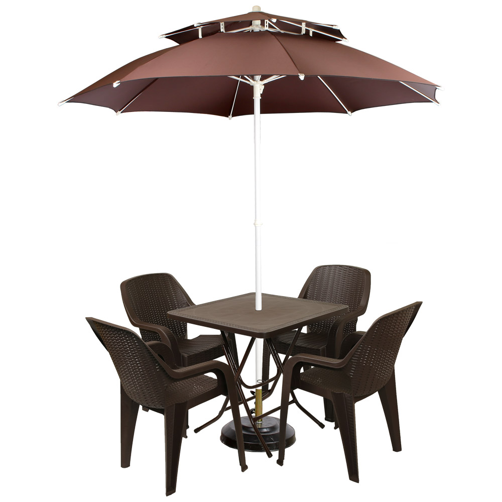 (창신) 국산 특허 원터치 파라솔세트 테이블 라탄팔걸이 의자 편의점 야외, 현재가 165,900원