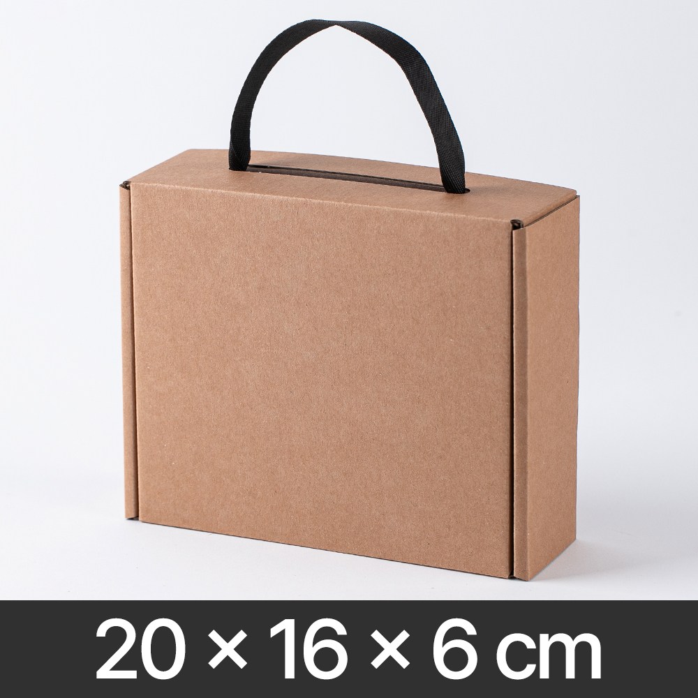 손잡이 선물상자 답례품 고급포장상자 크라프트 낱장 C형 끈박스 20x16x6, 10장, 브라운 9,500원
