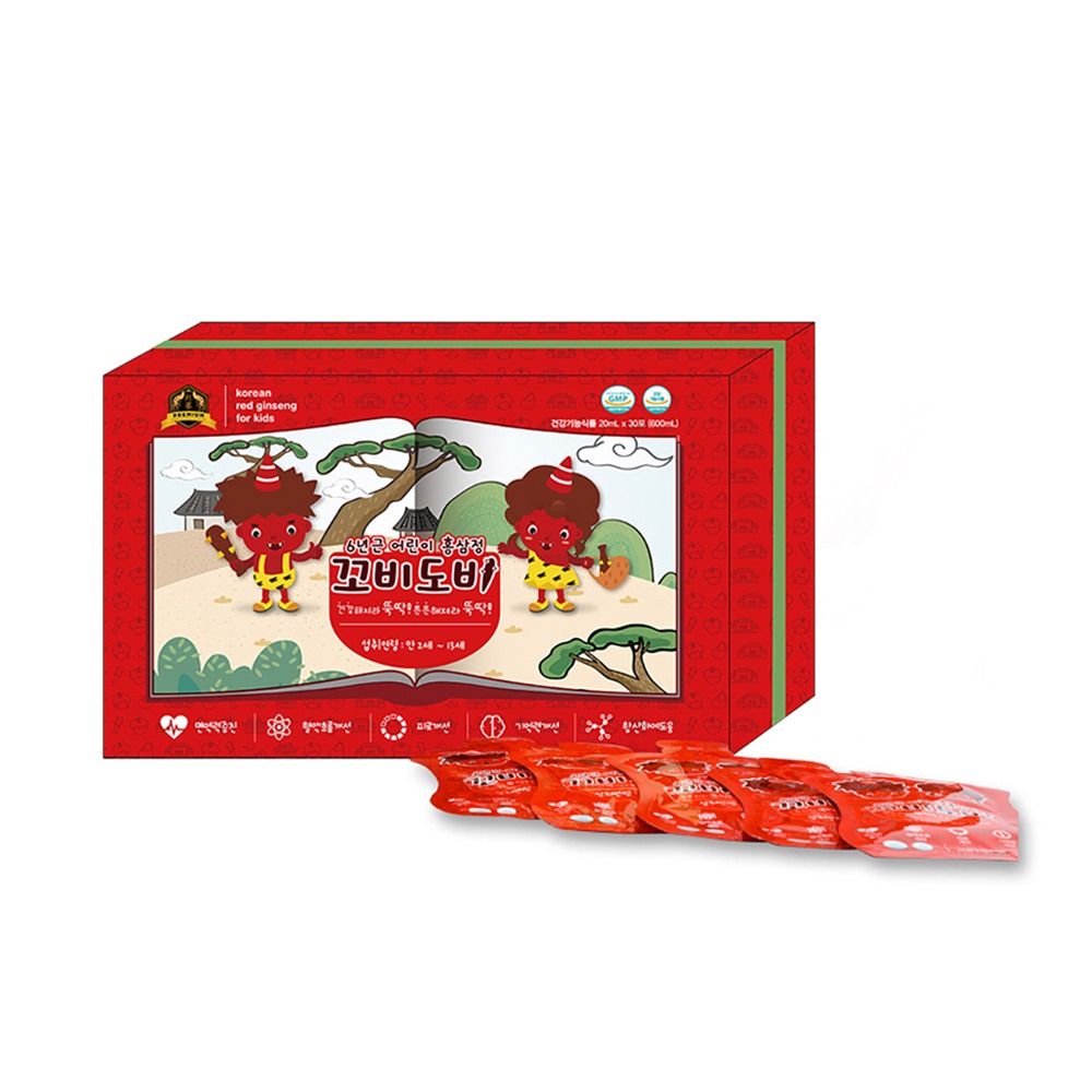 6년근 어린이 홍삼정 꼬비도비 딸기맛 30포, 1개, 600ml 82,900원