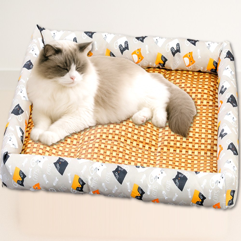 몰찜 반려동물 펫매트 쿨링 방석, 차콜그레이 캣, 1개 20,000원