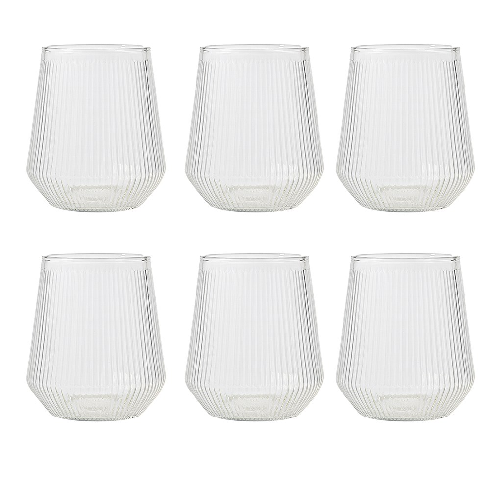 소소낫 내열유리 플리츠라인 언더락 420ml, 6개, 투명 23,500원