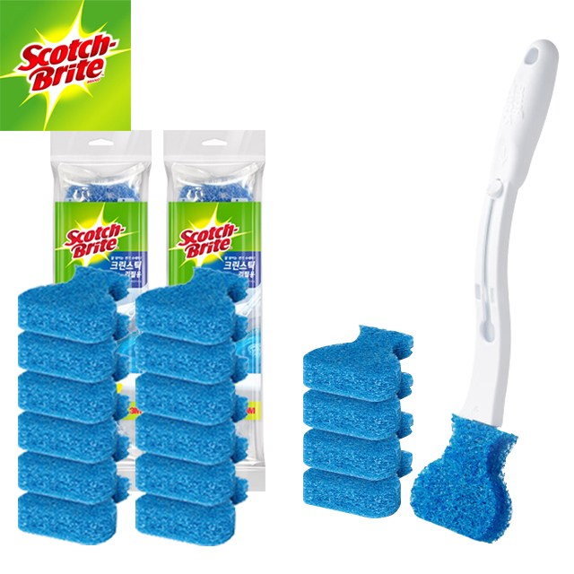 3M 크린스틱 핸들 1입+리필 16입 일회용 변기솔 화장실 청소 변기수세미 13,450원