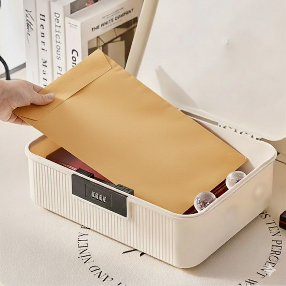 플리브 휴대용 가정용 비밀번호 귀중품 보관함, 화이트 19,900원