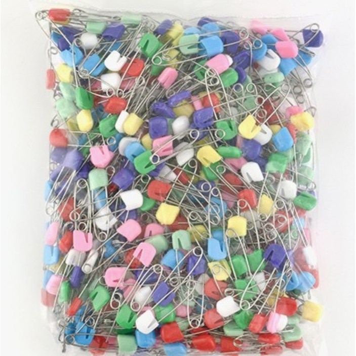 세이프티 컬러옷핀 대용량 벌크 안전핀 고정핀 옷삔, 500개, 컬러옷핀 (대) 34,000원