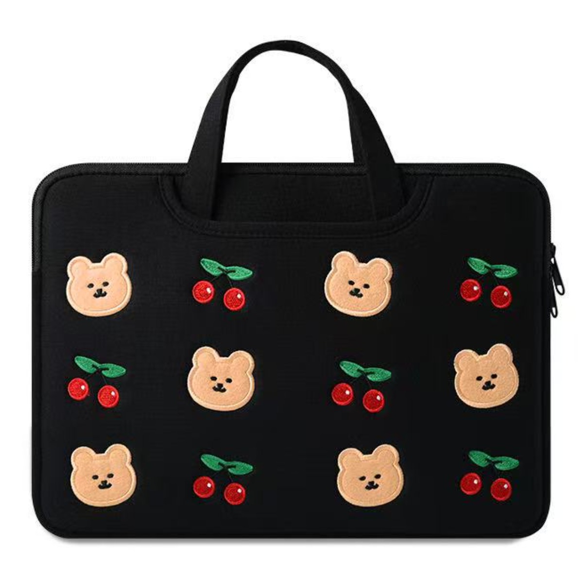 노트북 파우치 귀여운 손잡이 가방 곰돌이 케이스 맥북 갤럭시탭 아이패드, 체리베어, 1개 23,800원