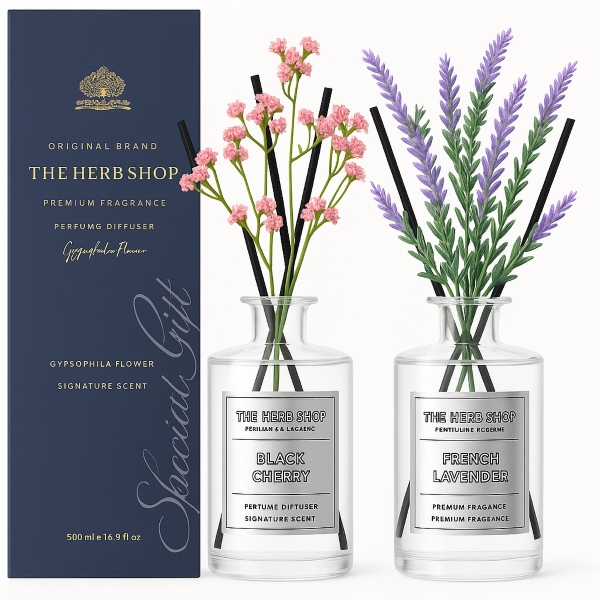 더허브샵 프리미엄 안개꽃 대용량 디퓨저 선물세트 28,800원