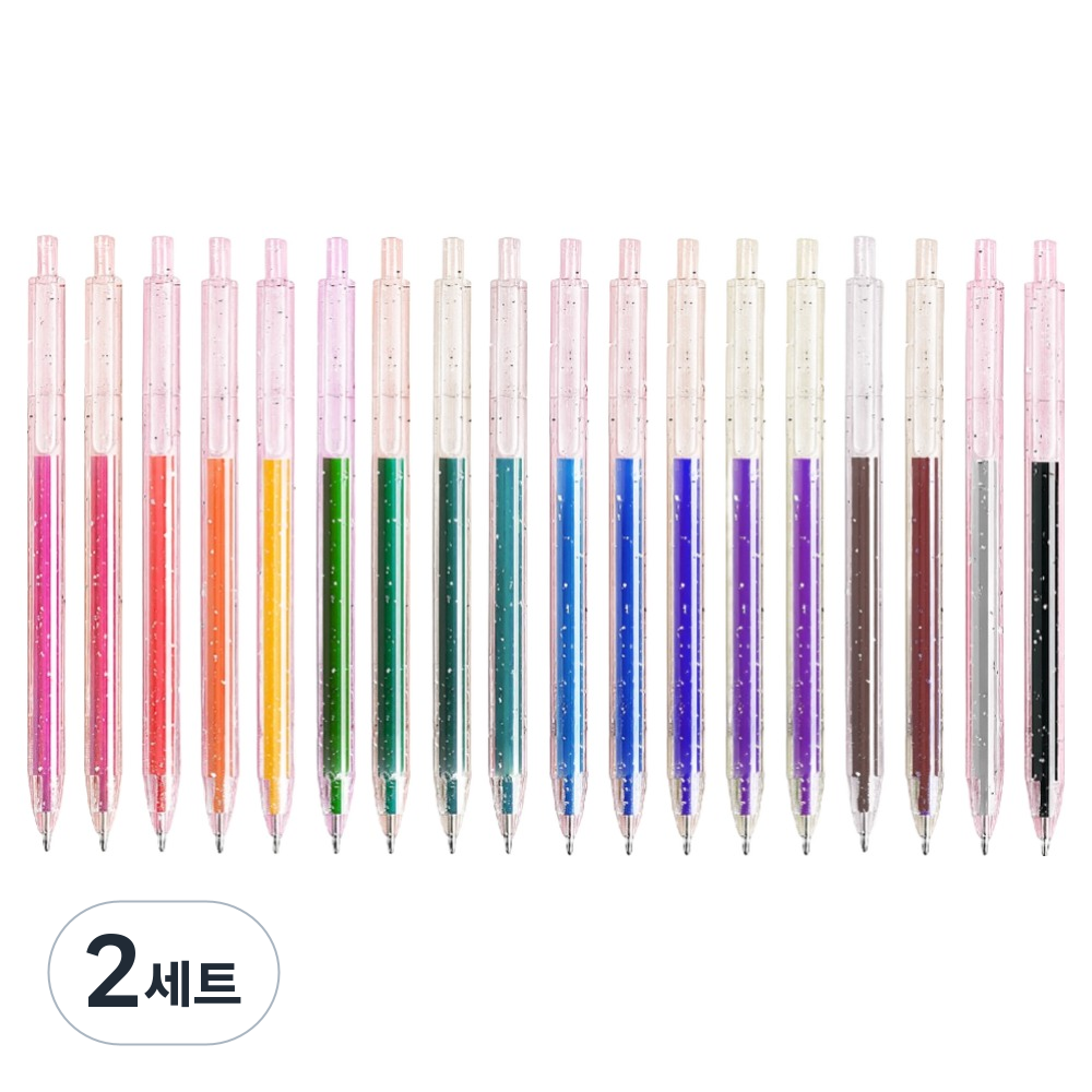 모디안 다꾸 반짝이 데코 똑딱이 젤펜 18색 세트 20,910원