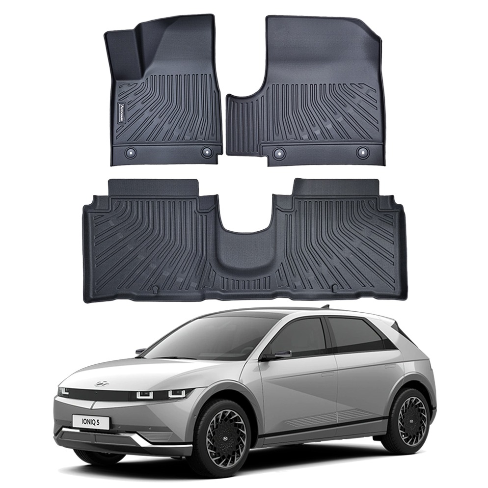 오토가드 TPE 3D 고무 카매트 1 + 2열 풀세트, 블랙, 현대 아이오닉 5 EV 2021년 5월~2024년(콘솔 고정형 / 콘솔 이동형 공용) 85,100원