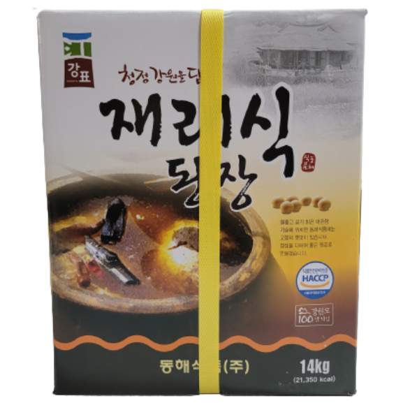 동해식품 강표 재래식된장14kg 진한된장 검은된장 고깃집 숙성 된장, 1개, 14kg 33,670원