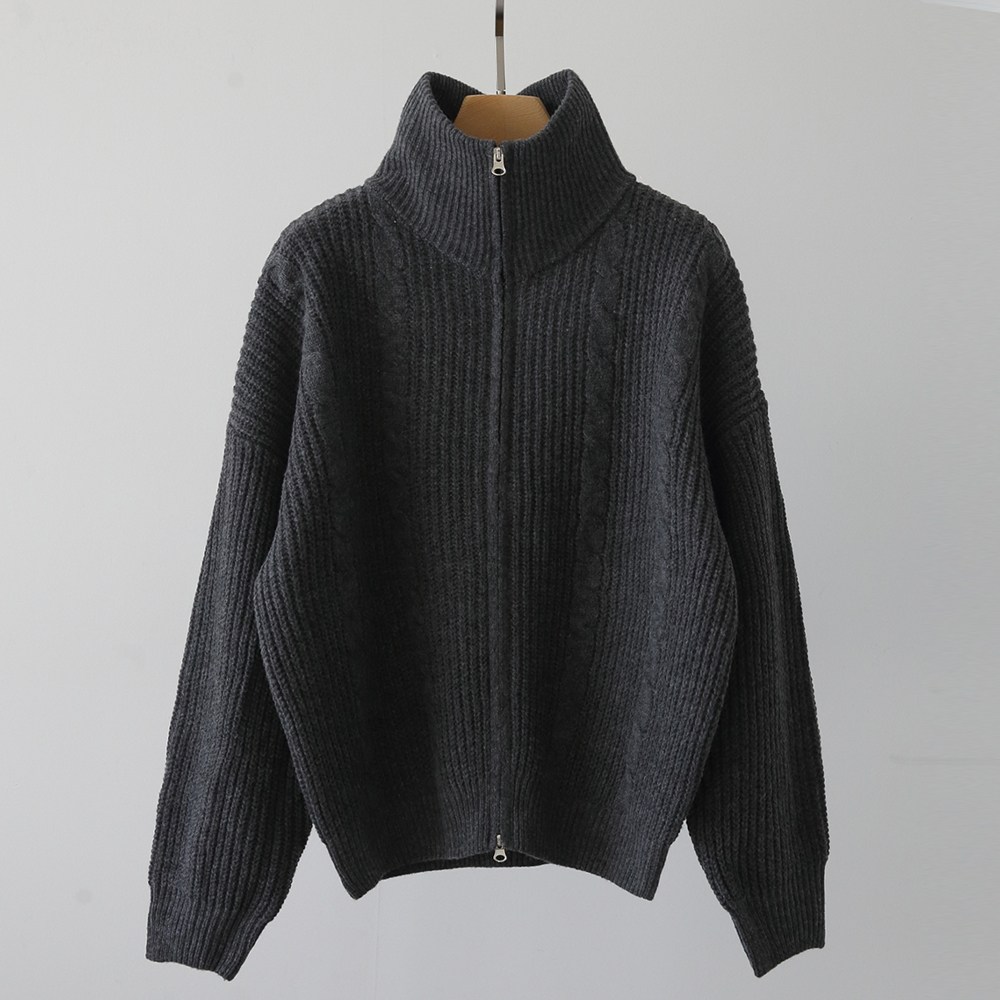 제니트 여성 포근한 투웨이 하찌 꽈배기 루즈핏 하이넥 니트 긴팔 집업 가디건 19,900원