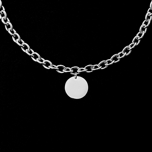 와이티지 style_033 링크 코인 체인목걸이 써지컬스틸 펜던트 빈티지 커플 남자 여자 데일리 22,000원