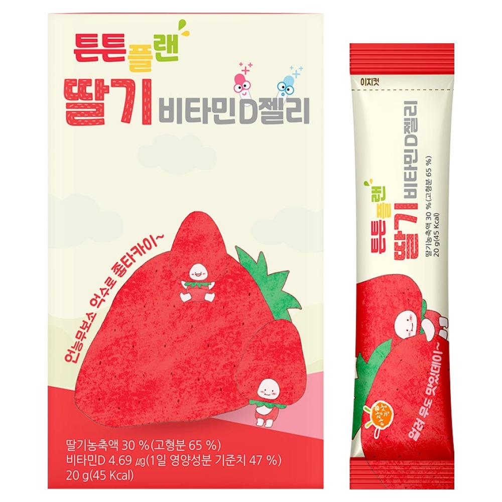 아람농장 튼튼플랜 딸기 비타민D 젤리 20p, 1개, 딸기맛 15,500원