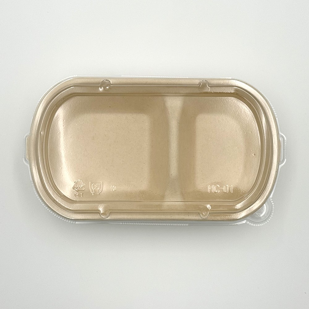 펄프용기 타원형 2칸 850ml, 1개, 50세트 19,000원