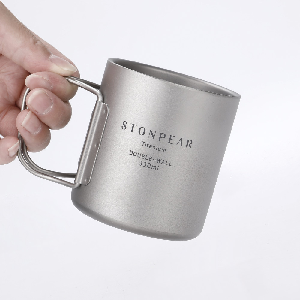 티타늄 캠핑 더블월 머그컵 330ml 케이스 포함 TD330 37,900원