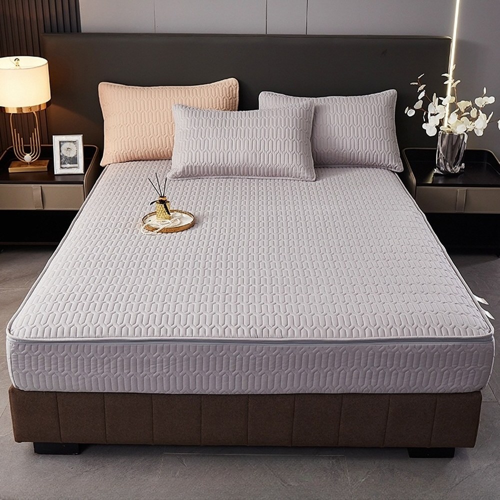 에이트샵 호텔식 지퍼형 누빔 매트리스커버 6면 침대 커버 SS Q, 그레이-5면누빔 40,400원