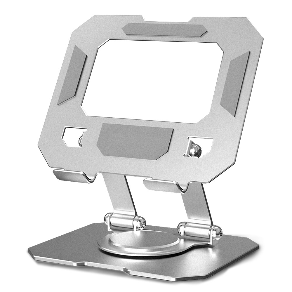 360도 회전 접이식 태블릿 거치대 탁상용/침대용 알루미늄, 실버 화이트, 1개 9,900원