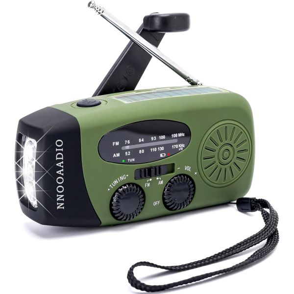 일본 직배송 재난 방지 라디오 다기능 충전식 내장 고휘도 손전등 핸드 크랭크 태양열 USB 충전 2000mAH AMFM iPhone 및 Android용 휴대용 라디 54,900원