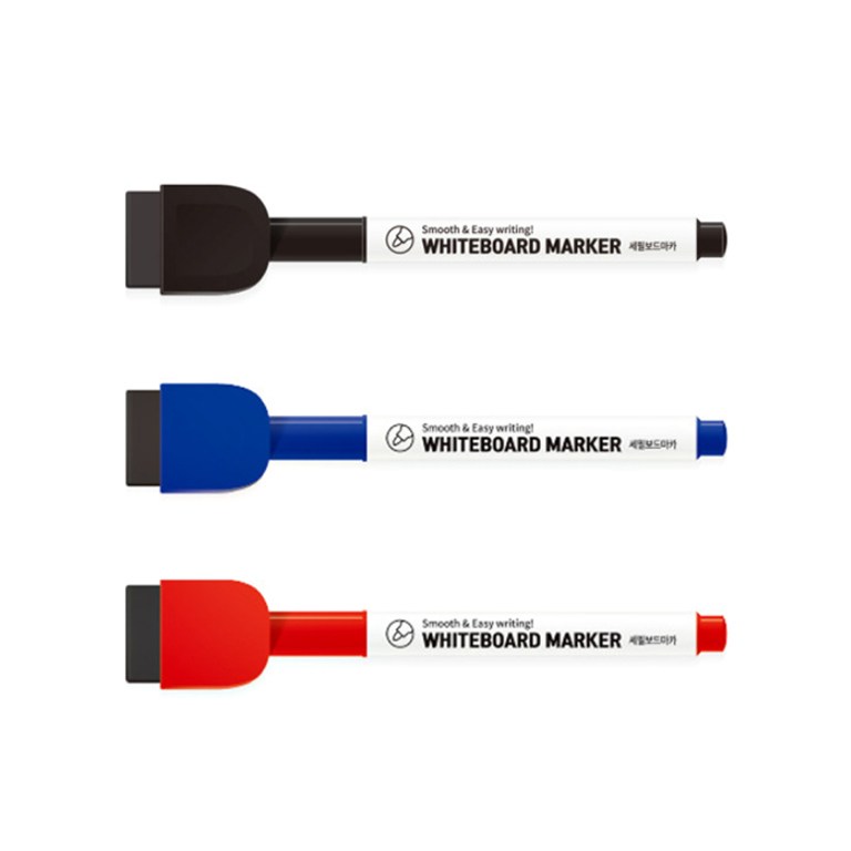 얇은 화이트보드마카 마그피아 2mm 2미리 자석형 메모 블랙 1,000원