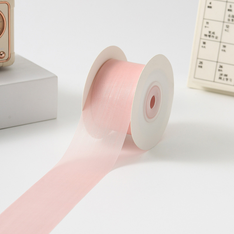 올리브파티 밀키 실크 오간디 리본 4cm 20야드 18M 청첩장 선물포장 7,500원