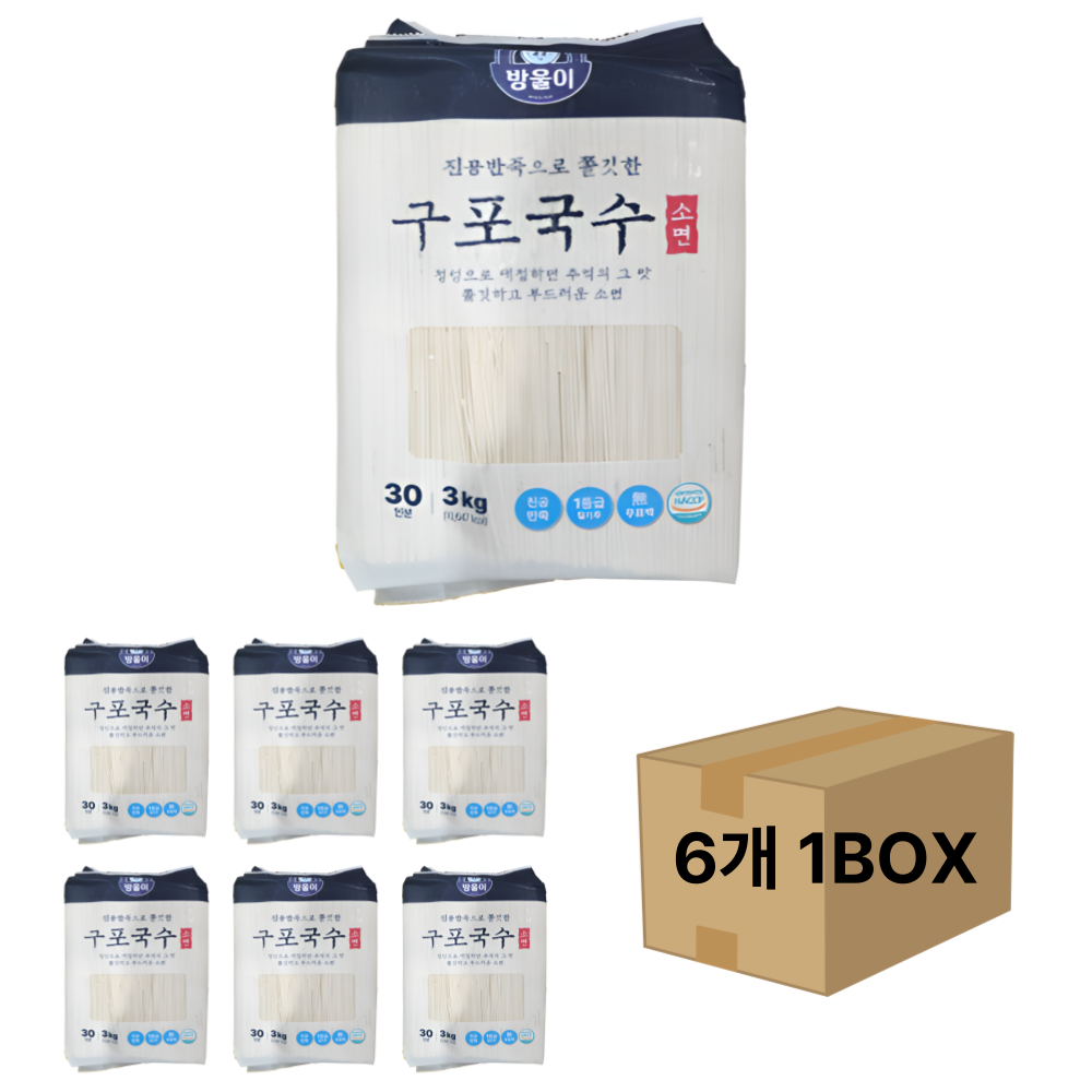 방울이 구포국수 소면, 3kg, 6개 35,000원