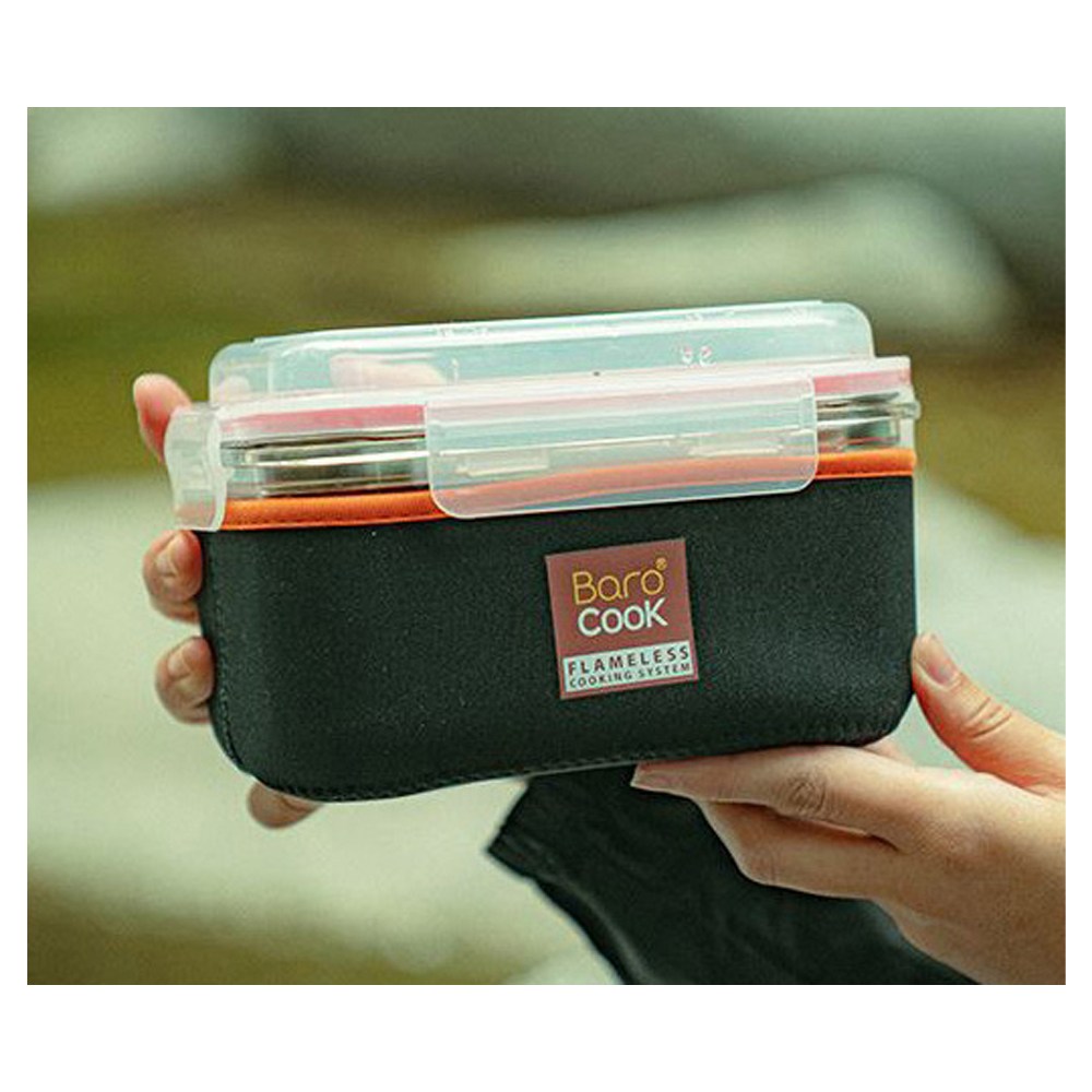 바로쿡 발열도시락 1200ml 발열용기 발열팩포함 세트, 현재가 37,900원