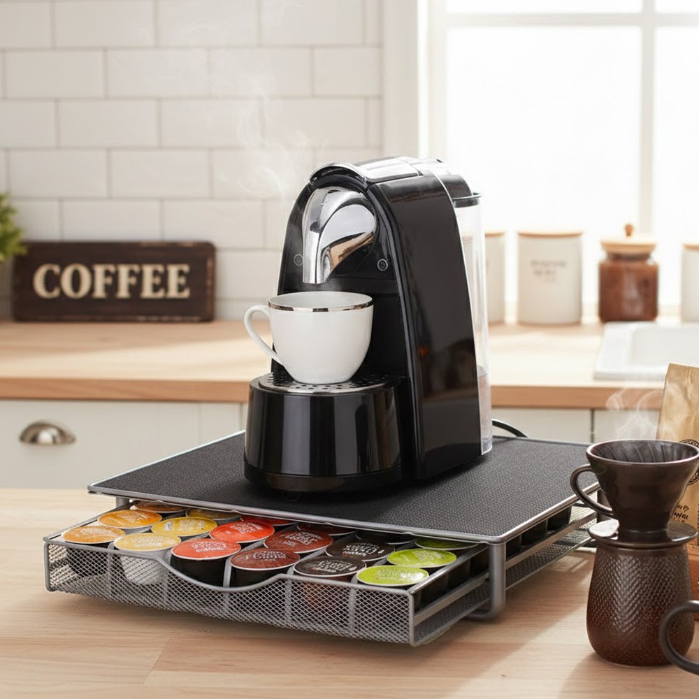 돌체구스토 커피캡 정리함 캡슐커피 보관, 1개, 실버블랙 17,800원