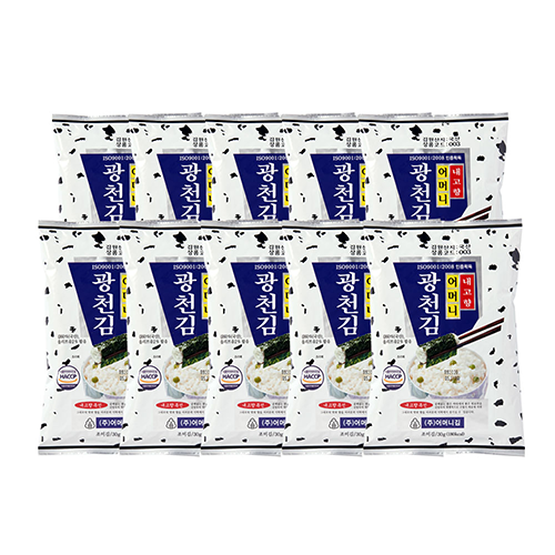 [광천어머니김 본사 발송] 전장김, 30g, 10개 17,800원