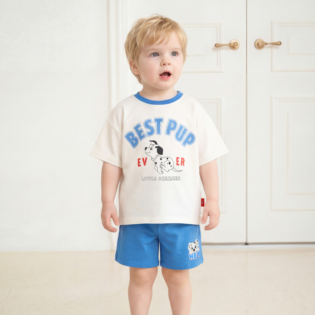 몰리멜리 디즈니 101 달마시안 베스트펍반팔 상하의 세트 16,830원