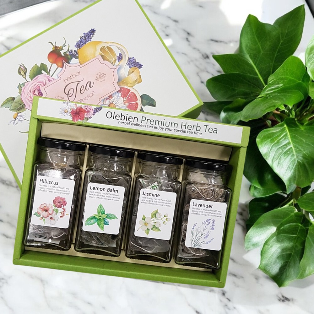 MJYY 4구 올레비엔 프리미엄 허브차 선물세트 러블리시리즈 쇼핑백 포함 25,900원