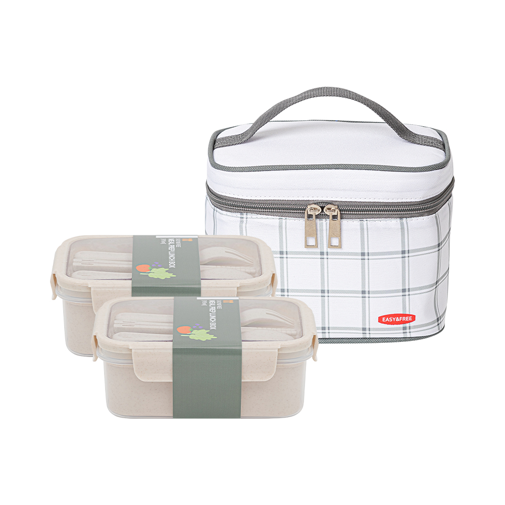 이지앤프리 밀프랩 1호 찬합 2종 1단 도시락통 + 도시락 가방 세트, 혼합색상, 1세트 20,340원