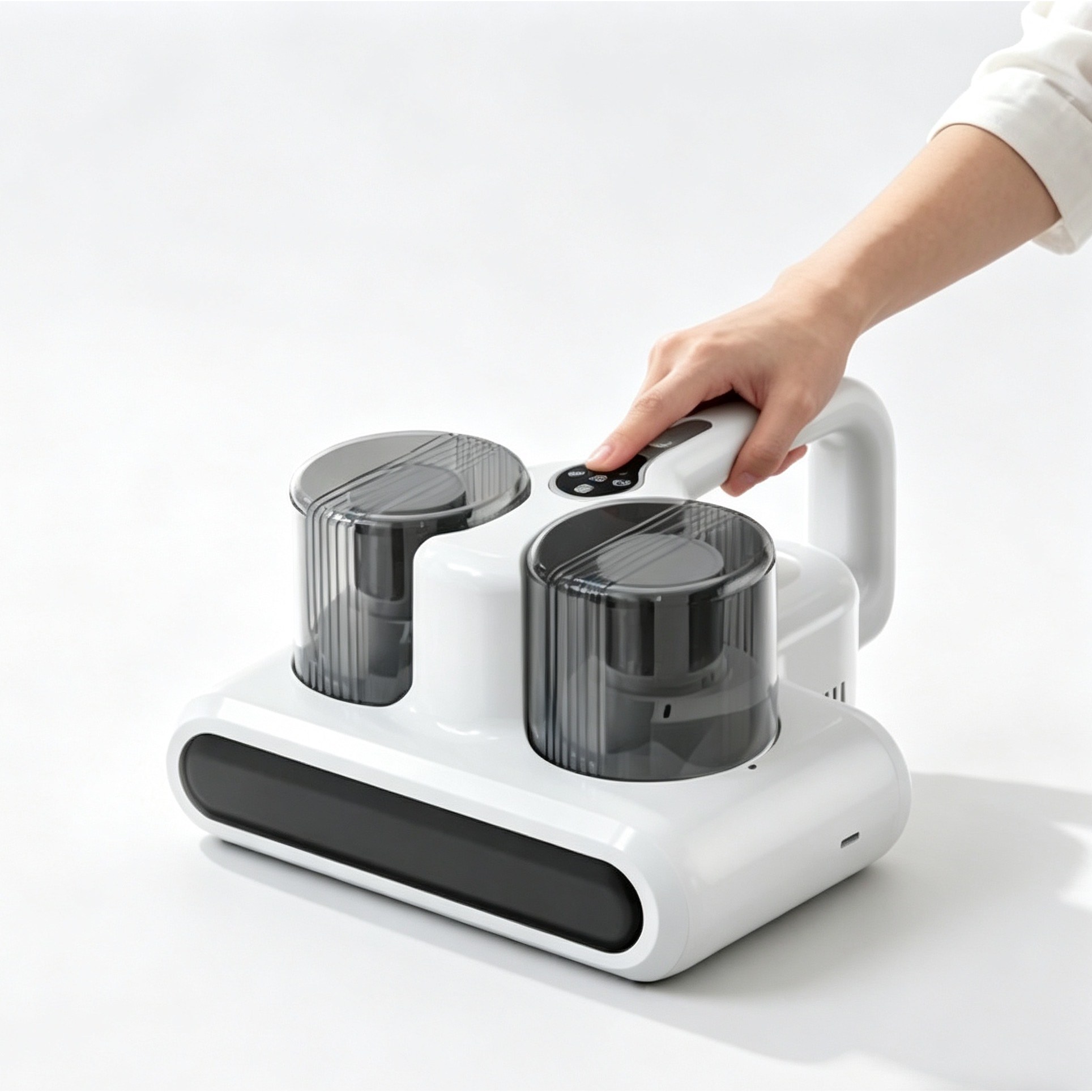 EXTEDRG 무선 침구 청소기 UV 살균 진드기 제거 듀얼 강력 흡입 헤파필터 침대 소파 카펫 침구 살균 청소기, 화이트, BS-805 89,800원