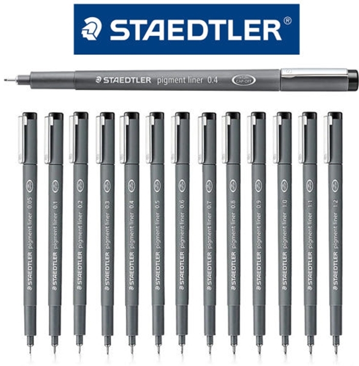 스테들러 피그먼트 라이너펜 308 12-9 / 1.2mm 흑색 1,950원