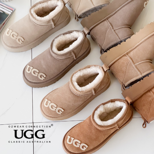 [호주정품/완전무배] 오즈웨어 클래식 다나 자수 로고 플랫폼 울트라 미니 어그 부츠 OB988P[쿠팡] 101,700원