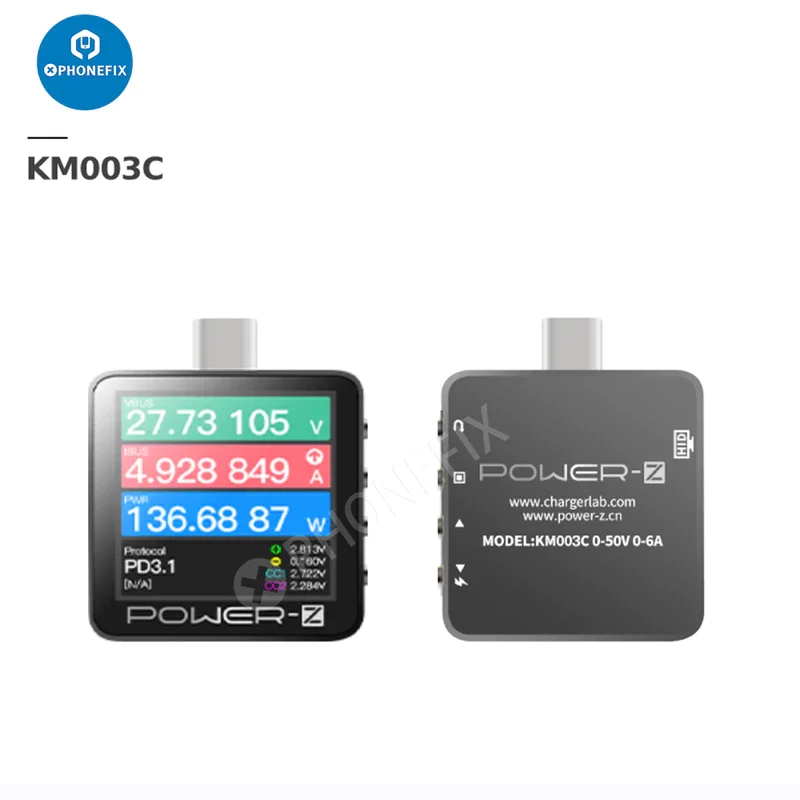 POWER-Z KM003C USB-C PD 테스터, C타입 전압계 QC3.0 검출기, 마더보드 수리 144,900원