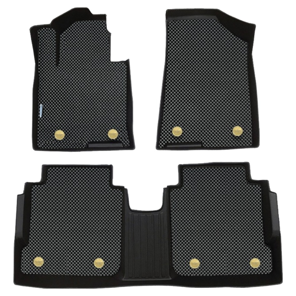 더존 TPE 엠보싱 이중 입체포집 카매트 풀세트 (HX-20), 엠보싱올블랙, 현대 싼타페 MX5 하이브리드 5/7인승 2024년형 138,500원