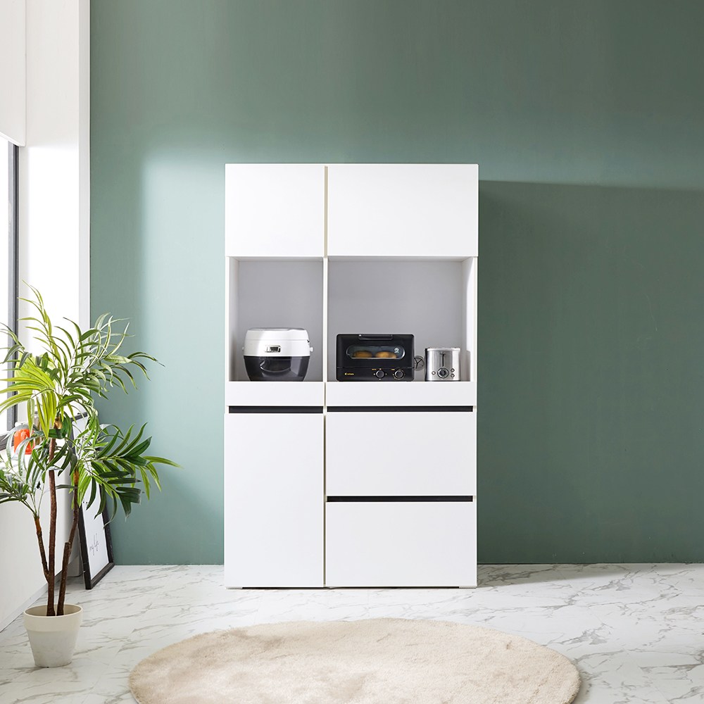 해해동동 LPM플랫 맥스 듀얼 투서랍 수납 렌지대 주방수납장 광폭 오븐장 전자렌지대 키큰 수납장 오브제 비스포크 291,900원