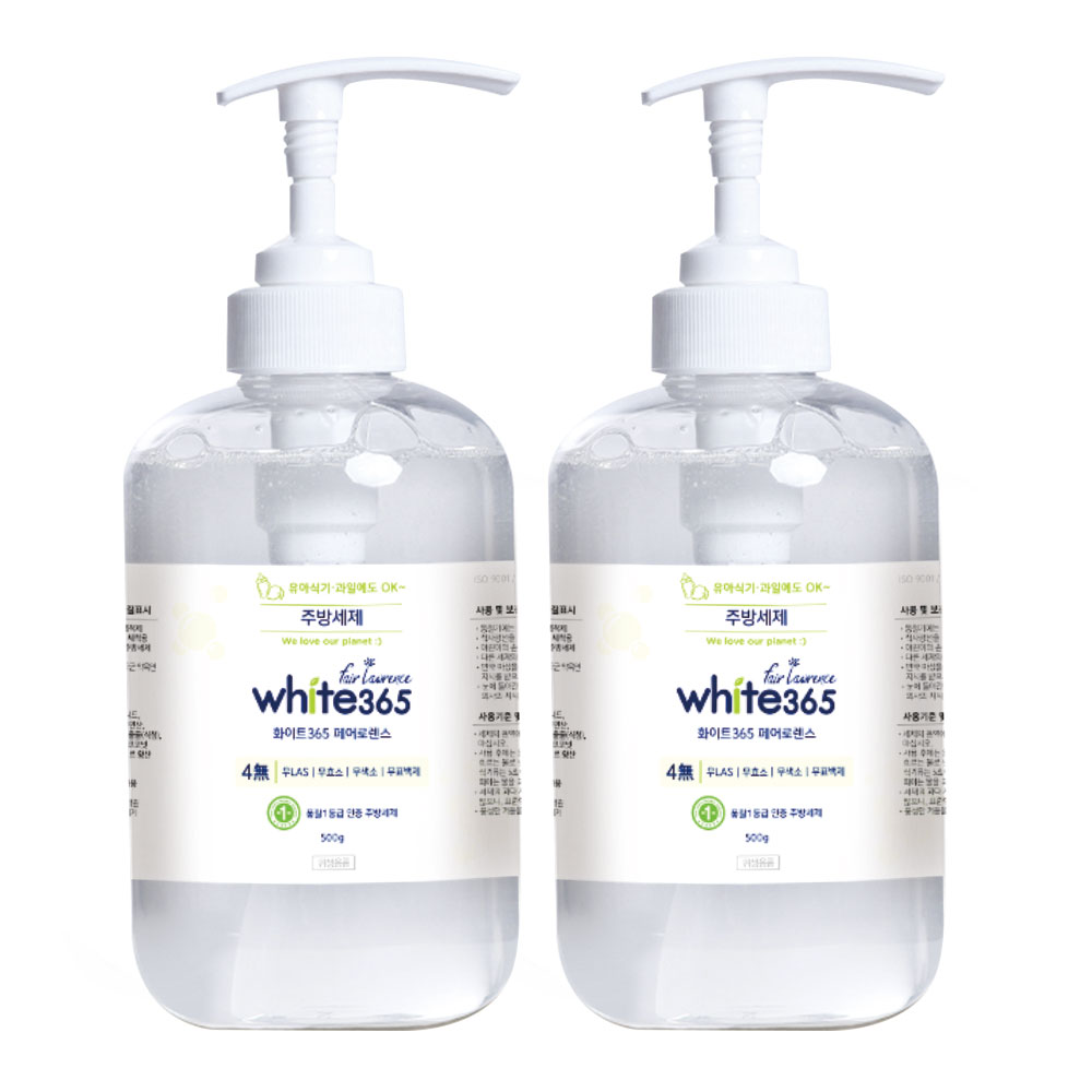 화이트365 페어로렌스 친환경 주방세제(품질1등급), 2개, 500g 16,700원