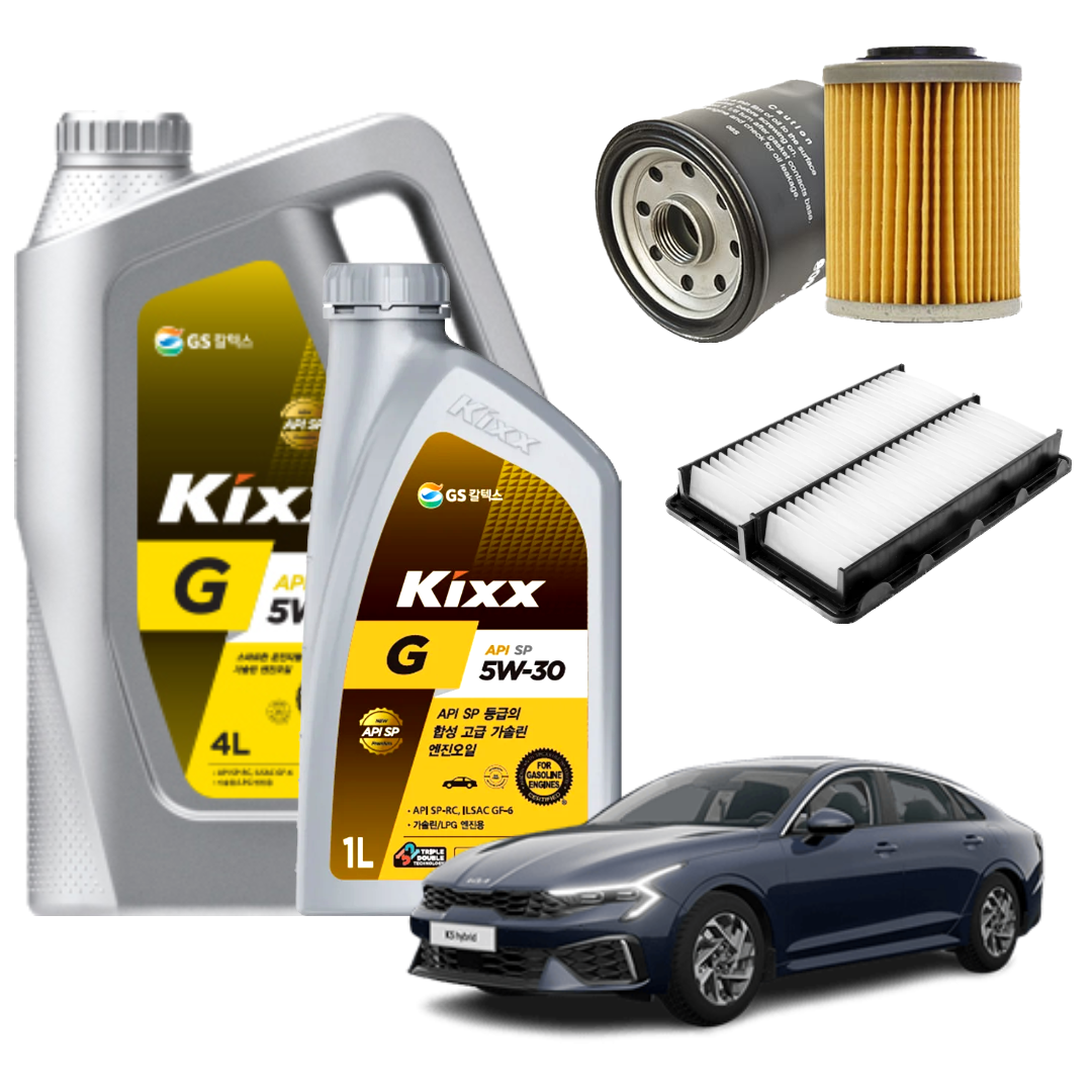 K5 DL3 2.0 가솔린 LPG LPI 엔진오일세트 킥스G 에어필터 오일필터, 5L, 5w30, 1세트 44,940원