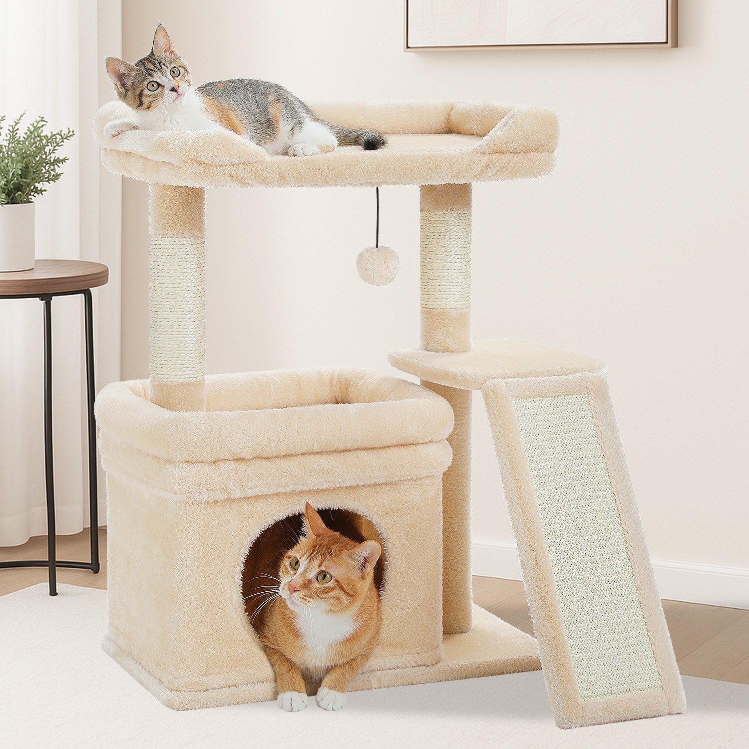 PAWZ Road 3단 다색 귀여운 고양이 소형 캣타워, 탑 라운지 +사다리+ 숨숨집 36,860원