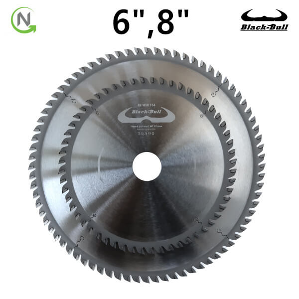 블랙불 목재 합판 씽크 목공날 A형 재단날 원형톱날 2장세트 6-8인치 목재용 목공용 테이블쏘 53,290원