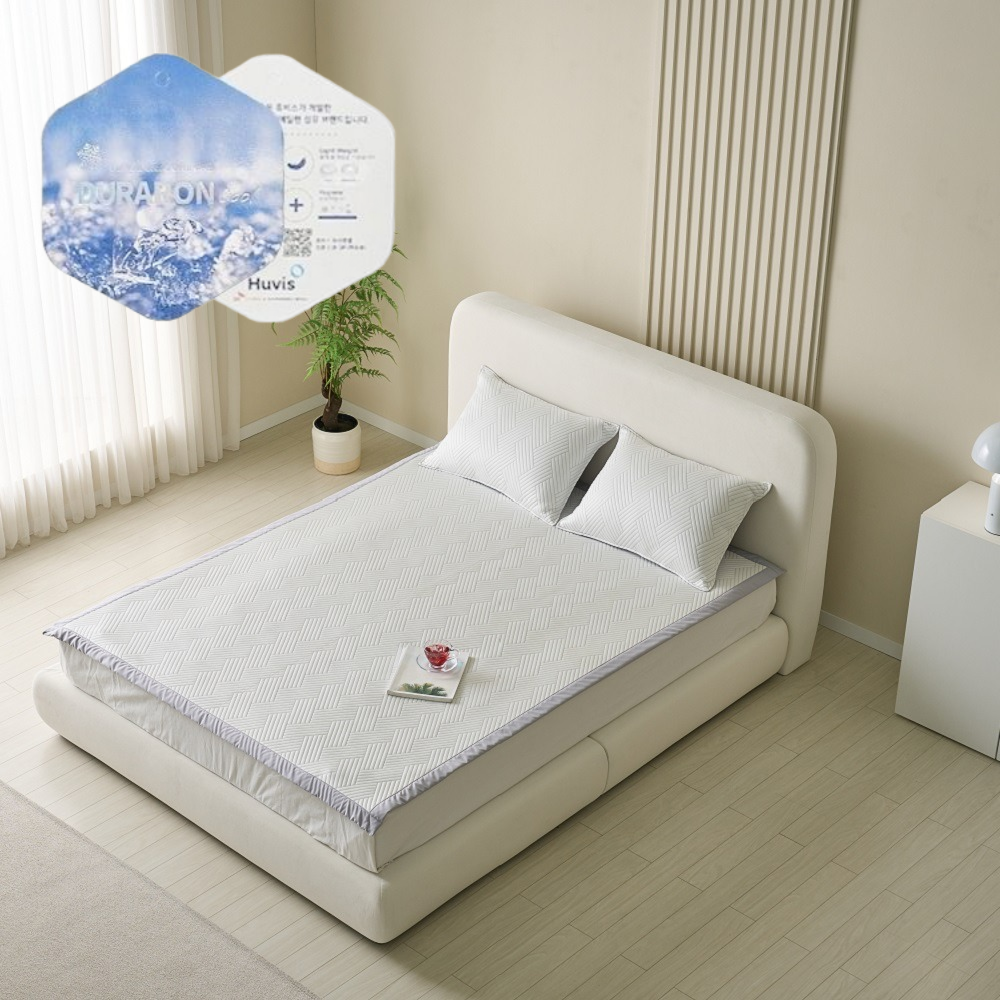 빙하시대 휴비스 듀라론 100% 쿨링 매트리스 수퍼싱글 퀸 킹 냉감패드 여름 쿨패드 이불 침대 패드 49,900원
