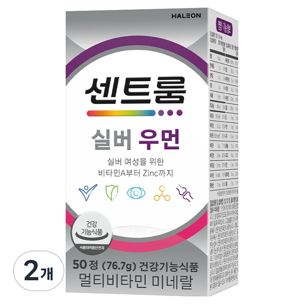 센트룸 실버 우먼 멀티비타민 76.7g, 50정, 2개 45,900원