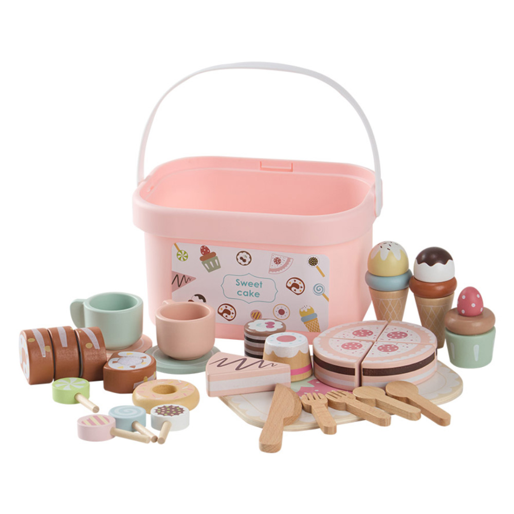 투키토이 원목 디저트 티 타임 소꿉놀이 세트, 혼합색상, 1세트 39,970원
