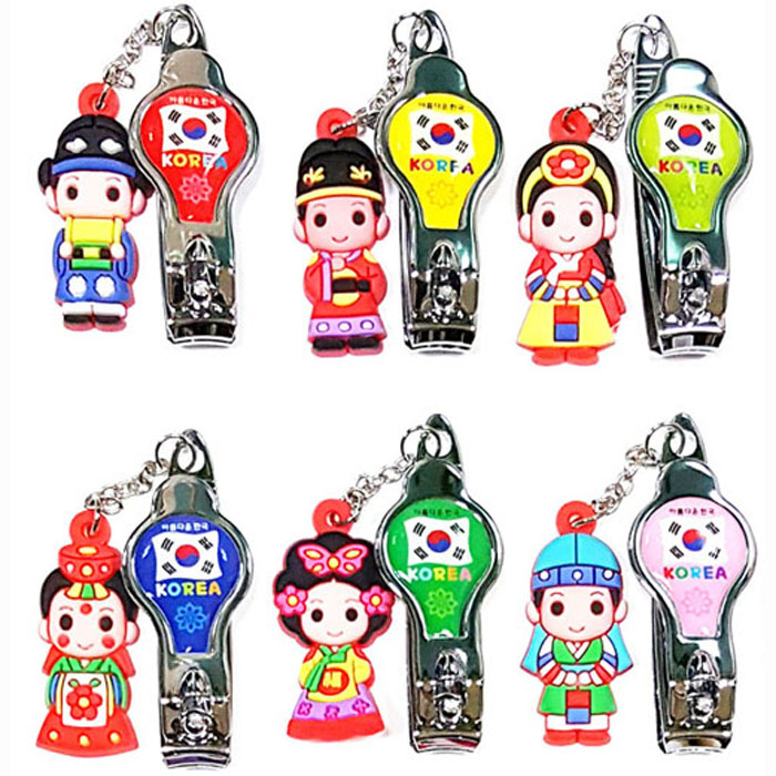 한국전통캐릭터 컬러태극 미니 손톱깎이 (10개), 한국전통기념품 공예품, 외국인선물추천,민예품, 외국유학생 홈스테이선물, Korean souvenir nail clipper, 1세트, 단일색상 8,700원