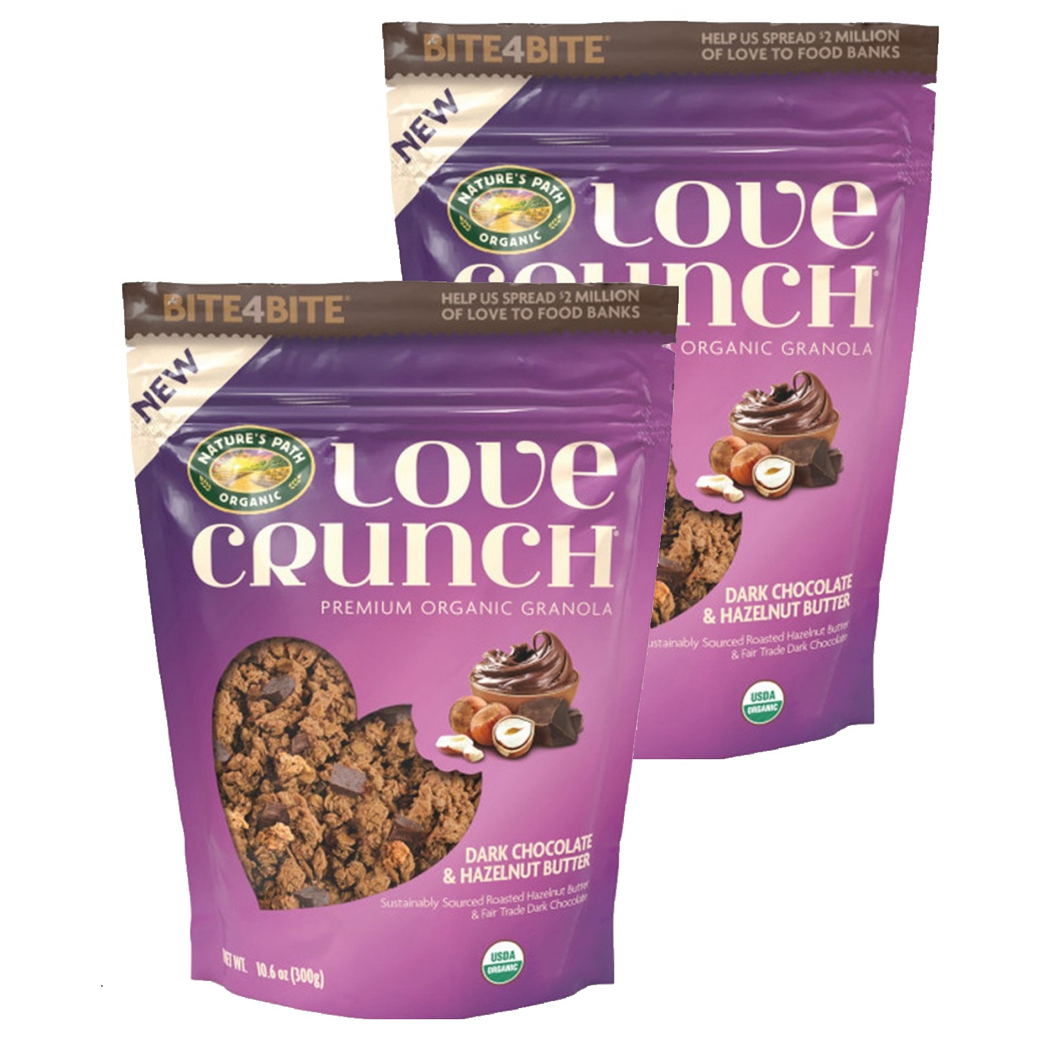 네이쳐스패스 러브 크런치 다크 초코 헤이즐넛 버터 그래놀라, 300g, 2개 21,260원