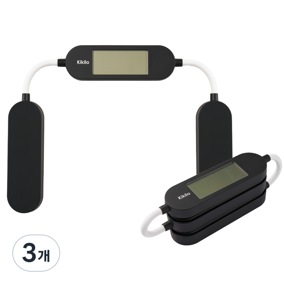 Kikilo 키킬로 여행용 가정용 폴더블 체중계 초경량 휴대용 미니 접는, 블랙(Black), 3개, KFS 73,500원