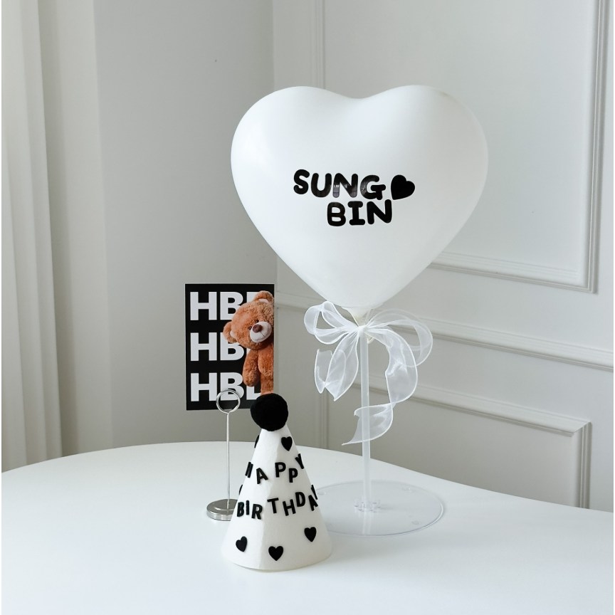 하피블리 생일 고깔 모자 스탠드 생일파티 용품 세트, 카드세트(화이트) 11,900원