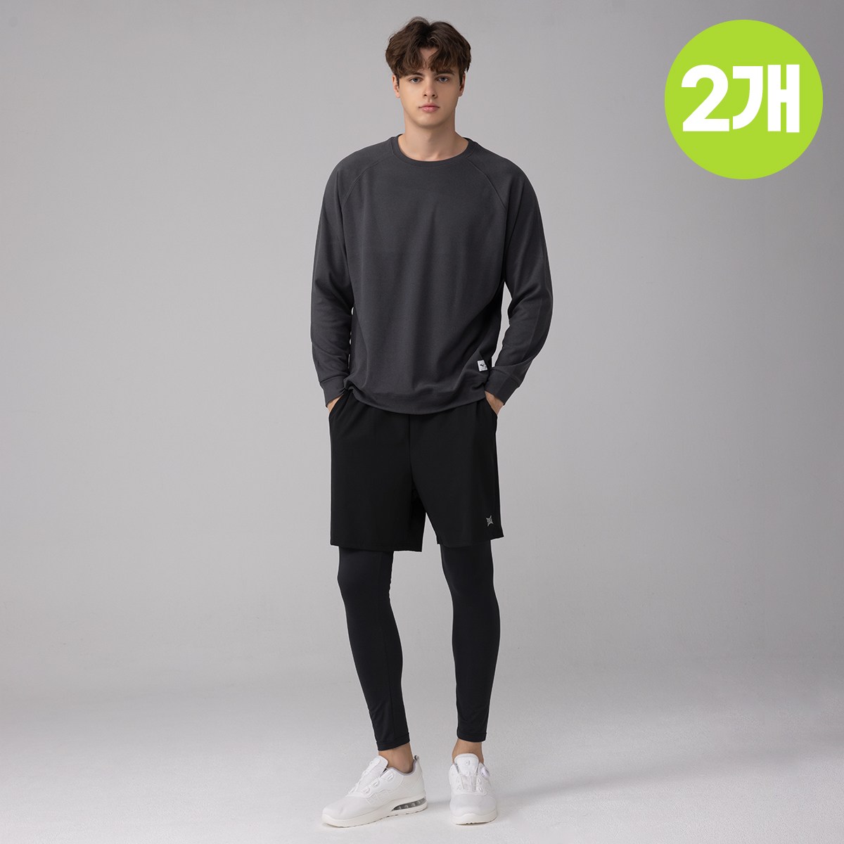 에버라스트 1+1 남자 기모 반바지 레깅스 힙커버 48,400원